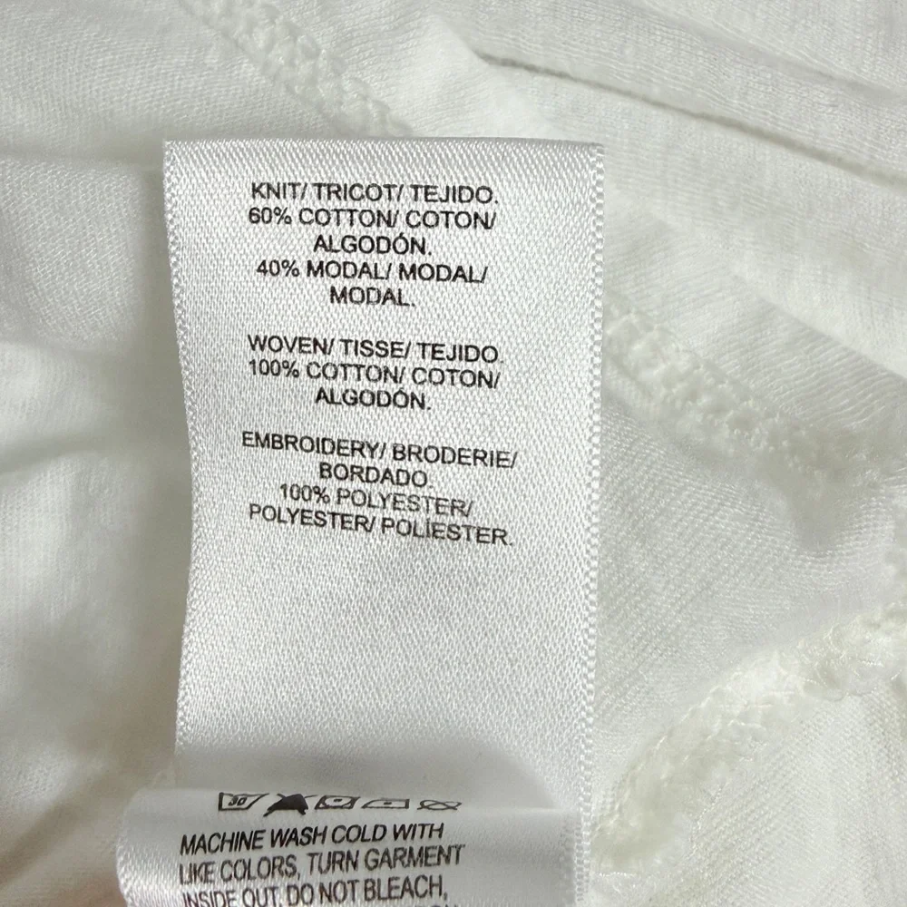 Lucky Brand Embroidered Cotton Top - Picture 5 of 8